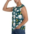 thumbnail image 3 of Fotbe Men's Sweet Dream Lamb Print Men's Sleeveless Muscle Tank Tops Casual T-Shirts for Gym Workout Beach-Large, 3 of 8
