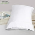thumbnail image 6 of ROYALE LINENS 300 Thread Count 100% Long Staple Combed Cotton Pillowcases Set of 2 - Ultra Soft - King Bed Pillow Cover - 20"x40" - Breathable, Cool & Crisp Percale White Pillow Cases (King, White), 6 of 9