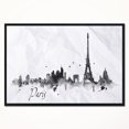 thumbnail image 2 of Designart - Paris avec Silhouette Eiffel - Peinture de Paysage Urbain Impression sur Toile Encadrée, 2 of 4