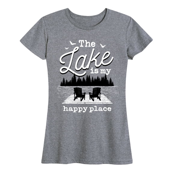 Instant Message - Lake Happy Place Short Sleeve Graphic T-Shirt