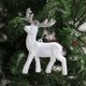 thumbnail image 4 of Navidad flocado plástico reno intermitente Navidad Reno adornos de alce de madera decoraciones navideñas, 4 of 4