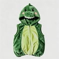 thumbnail image 5 of Hiijoy Boys Halloween Hooded Vest 3D Dinosuar Hood Full Zip Vest Plush Sleeveless Jacket, 5 of 5