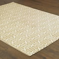 thumbnail image 6 of 6' X 9' Gold And Ivory Geometric Power Loom Stain Resistant Area Rug, 6 of 8