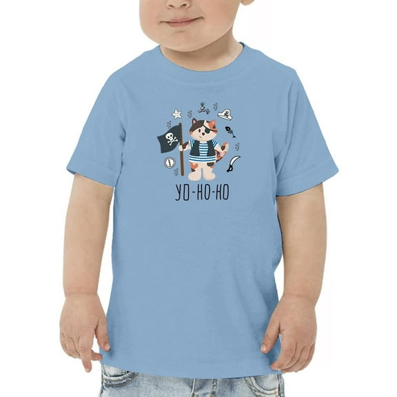 Yo-ho-ho Pirate Cat T-Shirt Toddler -Image by Shutterstock,  5 Toddler