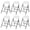 White, variant on Costway Foldable Plastic Chairs Set of 12 with Curved PP Seat Ergonomic Backrest Metal Legs White