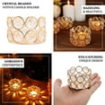 Efavormart 6 Pack | 1.5" Tall Gold Metal Crystal Beaded Tea Light ...