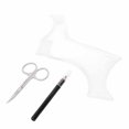 thumbnail image 1 of Beard Shaping Tool Set, Transparent Scissors Comb Pen Beard Styling Tools Fine Accurate  for Daily Use for Men, 1 of 7
