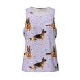 thumbnail image 4 of Fotbe German Shepherd Dog Pattern Men's Quick Dry Workout Tank Top Gym Muscle Tee Fitness Bodybuilding Sleeveless T Shirt Breathable Workout Shirt-X-Large, 4 of 9