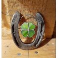 thumbnail image 4 of Trébol de cuatro hojas, herradura de la suerte, decoración de pared de Metal, adornos colgantes para el hogar -, 4 of 5