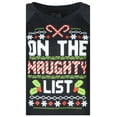 thumbnail image 2 of 9 Crowns Essentials Women's On The Naughty List Sweatshirt (Small, Charcoal Naughty List), 2 of 4