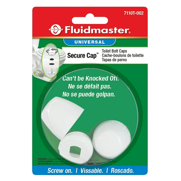 Fluidmaster Secure Cap Universal Toilet Bolt Caps, White