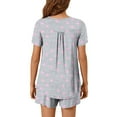 thumbnail image 4 of SwiftWear Chic Floral Sleepwear Pajamas Set: Women's Round Neck Button Top & Shorts Set – Cozy, Stylish, & Perfect for Sleep Loungewear S-3X, 4 of 6