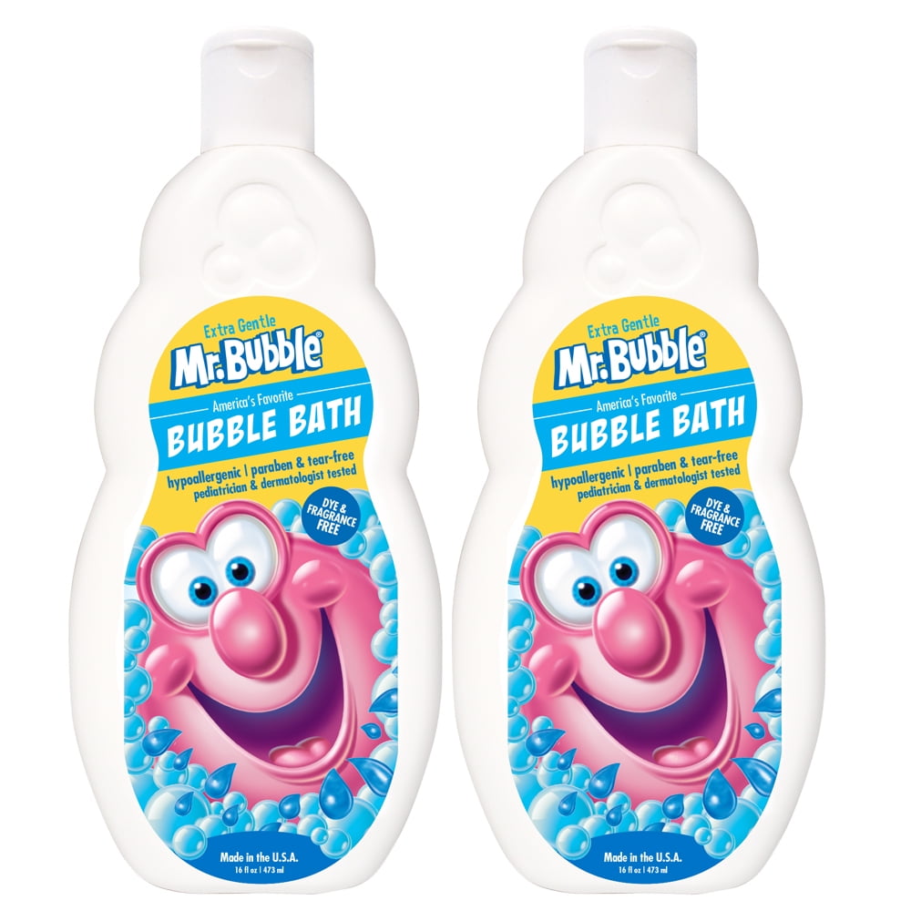 Mr. Bubble Extra Gentle Fragrance Free Bubble Bath, 16oz, 2 Pack