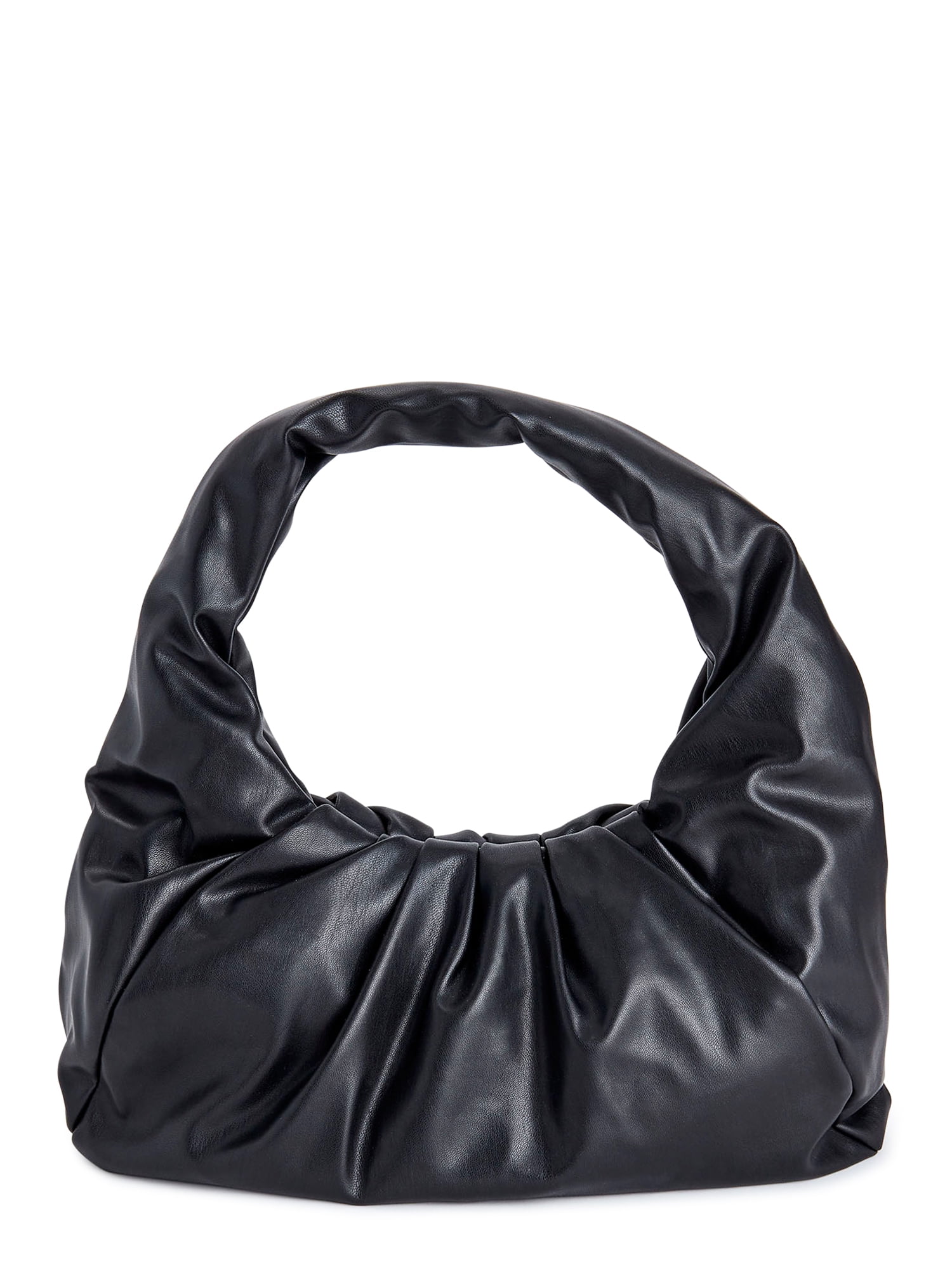 black slouchy shoulder bag