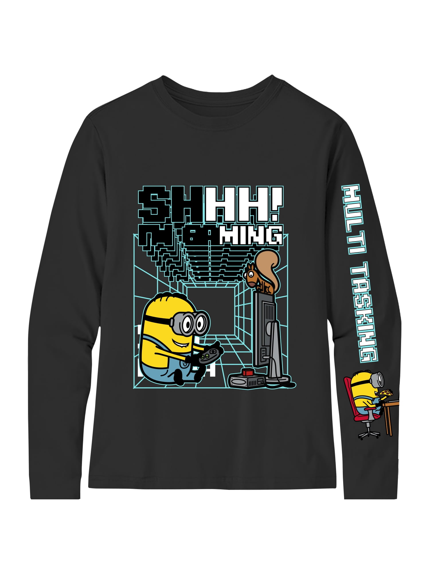 ウェア FCRB MINIONS S/S PRACTICE TOP Minions Despicable Me Womens Scrub Top XS Black Short Sleeve