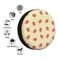 thumbnail image 4 of Salouo Strawberries Print Spare Tire Cover 14-17 inch Spare Tire Protector Universal Tough Tire Wheel Cover for Trailer SUV and Truck-16 inch, 4 of 6