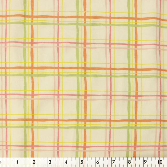 Fabric Creations White Sav Plaid Flannel Fabric by the Metre 107 cm (42")