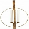 thumbnail image 1 of 12 x 19 Brushed Gold Metal Wall Sconce, 1 of 1