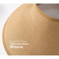 thumbnail image 4 of Sun Visors for Women Wide Brim Straw Hat Ponytail Open Top Packable Sun Hat Women Foldable Beach Hats for Women Summer Travel UV Protection, 4 of 9