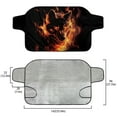 thumbnail image 5 of Xoenoiee Wolf Fire Print Windshield Cover for Ice and Snow Heavy Duty Windshield Protector for Cars, SUVs, Trucks, Waterproof Frost Cover Winter Car Accessories, 5 of 7
