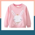 thumbnail image 2 of Baby Girl Clothes Sweatshirt Graphic Print Long Sleeve Hooded Sweatshirt Crewneck Warm Blouse Tops Clothes for Girls Pink,6-7 Years, 2 of 5