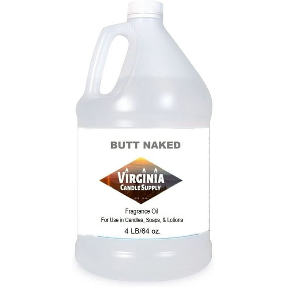 Butt Naked Fragrance Oil 64 oz Bottle for Candle Making, Soap Making, Tart Making, Room Sprays, Lotions, Car Fresheners, Slime, Bath Bombs, Warmers