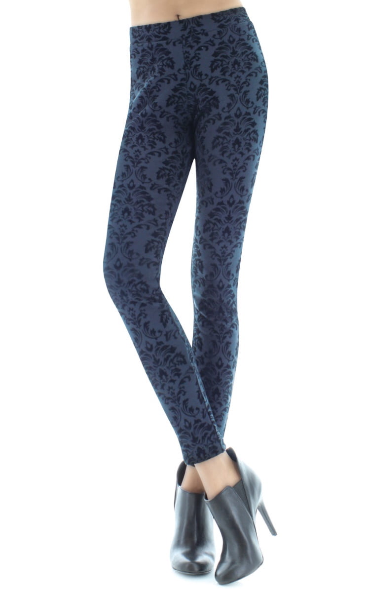 MeMoi Velvet Glory Damask Leggings 