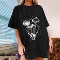 thumbnail image 2 of Blusa de manga corta de verano con estampado de sol y luna gótica vintage para mujer Pompotops hfajkhk140809, 2 of 9
