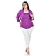 thumbnail image 4 of Blusa de encaje con torerita Roman Fashion /Tallas Extras, 162N (Morado) violeta oscuro 42, 4 of 5