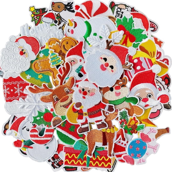 Parches termoadhesivos Harsgs Christmas, 60 unidades, para ropa, vestidos y sombreros