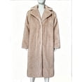 thumbnail image 4 of Ceisia Men's Winter Lapel Faux Fur Long Coat Open Front Warm Fuzzy Overcoat With Side Pockets For Cold Weather Gift, 4 of 9