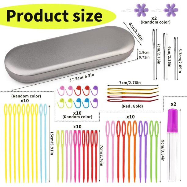 58 Pcs Large Eye Sewing Needles, Yarn Needle Tapestry Needles with