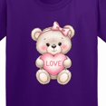 thumbnail image 4 of Inktastic Cute Teddy Bear with Heart Love Youth T-Shirt, 4 of 5