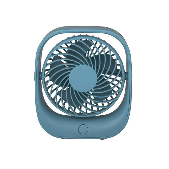Mainstays Rechargeable USB Portable Fan in Cool Water Blue, Adjustable tilting head