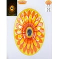 thumbnail image 3 of Hi-Line Gift 78415-A Bain d'Oiseaux Solaire en Verre à Motif Floral avec Support, 3 of 3