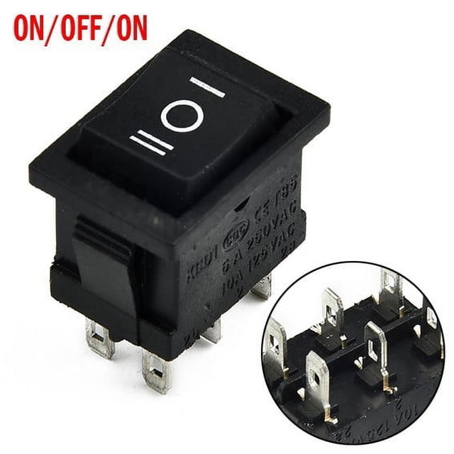 1pc DIY Rocker Switch Power Switch Boat 6Pin Button Latching On/Off Rocker Switch 6Pin 3Way Large Rectangle 21x15mm 3A DIY Elect