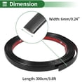 thumbnail image 4 of Kit de tira de moldura de ventana Unique Bargains para parachoques de automóvil exterior, puerta, cuerpo, autoadhesivo, a prueba de rasguños, adhesivo decorativo de 9.8ft x 0.24" Negro 1 juego, 4 of 7