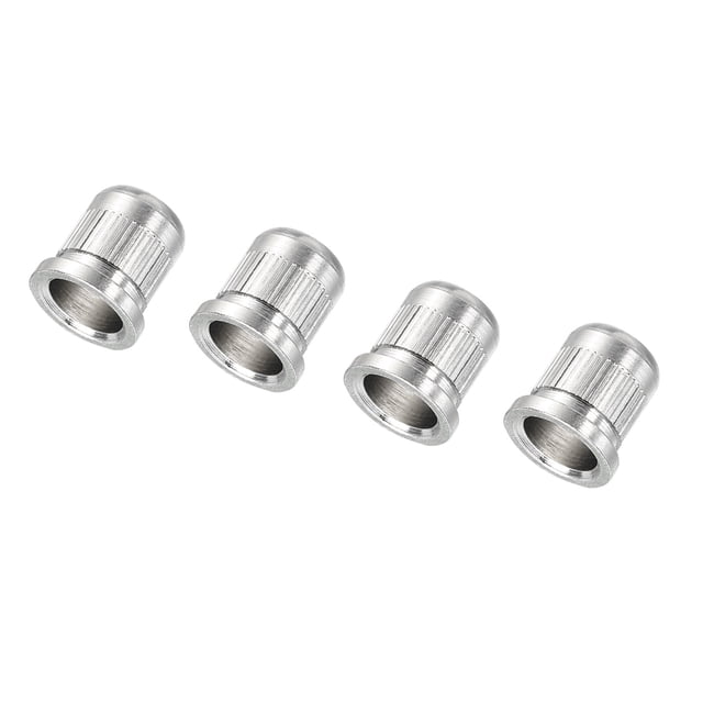 Unique Bargains Guitar String Ferrules Through Body 4mm Dia Silver Tone for Electric Guitar 4 Pack