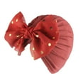 thumbnail image 2 of Splozh Baby Girl Hats Newborn Baby Floral Solid Hat Cap Beanie Bowknot Headband Headwear Accessories,Red,One Size, 2 of 2