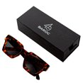 thumbnail image 4 of Baroc Square Print Lentes de Sol Carey Cuadrados Unisex UV400 Acetato Premium, 4 of 5