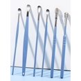thumbnail image 1 of 6pcs/set Ear Pick With Storage Bag, Minimalist Stainless Steel Ear Spoon For Daily, 1 of 5