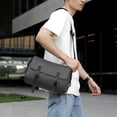 thumbnail image 1 of Lightweight Large Capacity Messenger Bag Made of Waterproof PVC, One-Shoulder Work Shoulder Bag with Multiple Compartments for Office Travel Commute, Adjustable Strap Tote, 1 of 4