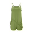 thumbnail image 6 of Chiccall Women Athletic Sleeveless Mini Dress with Built-in Shorts Summer Tennis Workout Active Sports Romper Spaghetti Straps Dresses Green XXXL, 6 of 8