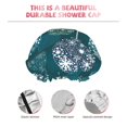 thumbnail image 4 of Yiaed whiter Snowflake balloons Print Reusable Shower Cap & Bath Cap & Lined, Oversized Waterproof Shower Caps Designed for all Hair Lengths, 4 of 7