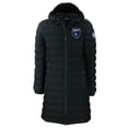 thumbnail image 2 of Women's-Cutter & Buck  Black San Jose Earthquakes Mission Ridge Repreve Eco Insulated Long Full-Zip Puffer Jacket, 2 of 3