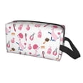 thumbnail image 2 of Goofa Cute Poodle Dog Printed Toiletry Bag with Handle,Large Capacity Travel Makeup Cosmetic Bag for Women, Carry on Airport Airline Compliant Bag, 2 of 9