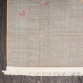 thumbnail image 7 of 2.5' x 10' Tan Brown and Blue Mid Century Geometric Rectangular Rug Runner, 7 of 7