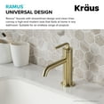 thumbnail image 4 of Ramus™ Single Handle Bathroom Sink Faucet with Lift Rod Drain in Brushed Gold, 4 of 11