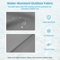 thumbnail image 6 of Millsilo Outdoor Chaise Lounge Cushion, 72" x 21" x 3" Patio Lounge Chair Cushion, Water-Resistant UV-Protected Replacement Cushion with High Density Foam, Gray, 6 of 9