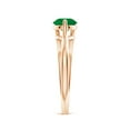 thumbnail image 5 of ANGARA Natural One Sided Split Shank Round Emerald Solitaire Engagement Ring in 14K Rose Gold for Women (Size-5mm) | May Birthstone, Anniversary, Jewelry Gift for Women | Natural Emerald Ring, 5 of 11